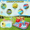 thumbnail image 4 of Adnoom 7 in1 Inflatable Water Slide Park for Kids 3~8 Years, Indoor/Outdoor Obstacle Course Bounce House Splash Pool with 520W Blower, Slide,BasketBall Hoop,Jumping Area Wet & Dry Bouncy Castle, 4 of 8