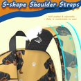 thumbnail image 5 of Dachshund Dog Paw Print Yellow Pattern 17" School Backpacks for Teens,Waterproof Oxford Fabric,S-Shape Padded Straps for School,Travel,Hiking,Camping, 5 of 6