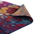 thumbnail image 5 of Entourage Foliage Contemporary Modern Abstract 5x8 Area Rug in Blue, Orange, Yellow, Red, 5 of 8