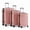 Pink, variant on GIANNA Set of 3 Hardside Luggage, Expandable Rolling Luggage with TSA Lock and Spinner Wheels, Black