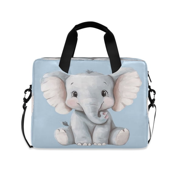 Laptop Bag Laptop Briefcase 15.7 x 3 x 11.8 Inches Laptop Bag Briefcases Laptop Storage Travel Laptop Bag Work Laptop Bag Big Ears Cute Elephant