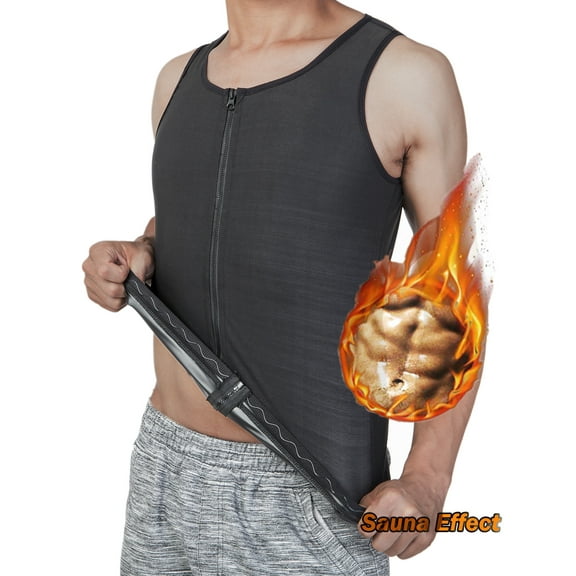 LELINTA Men Sauna Sweat Vest Weight Loss Waist Trainer Vest Neoprene TaLELINTA Top Shapewear Slimming Shirt Workout Shirt