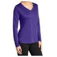 thumbnail image 5 of Yellow Rooster Women's Long Sleeve PosiCharge Competitor V-Neck Tee Purple M, 5 of 7