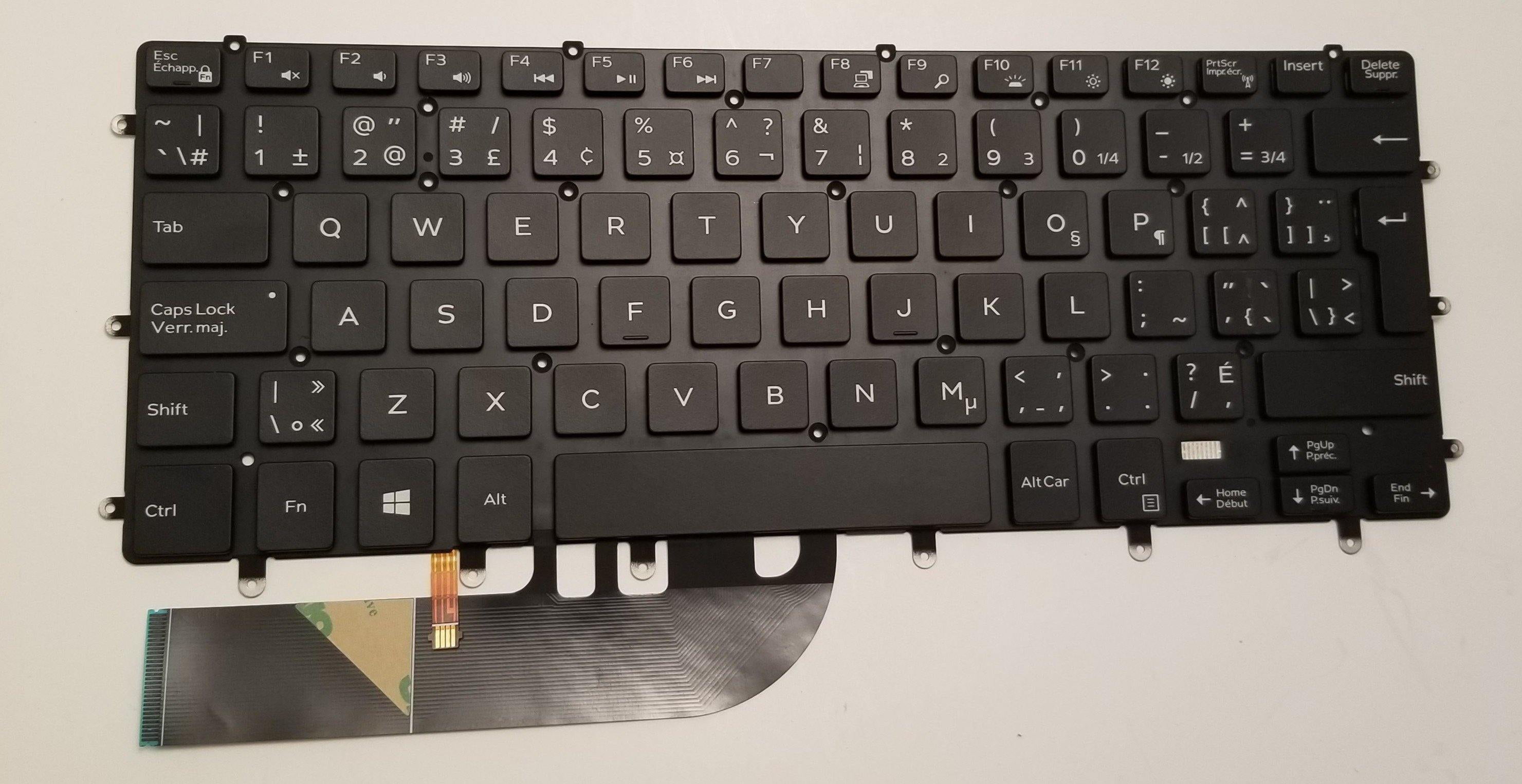 Dell XPS 15-9550 Canadian Bilingual Backlit Keyboard 0F6N3V F6N3V DLM14L26CUJ442