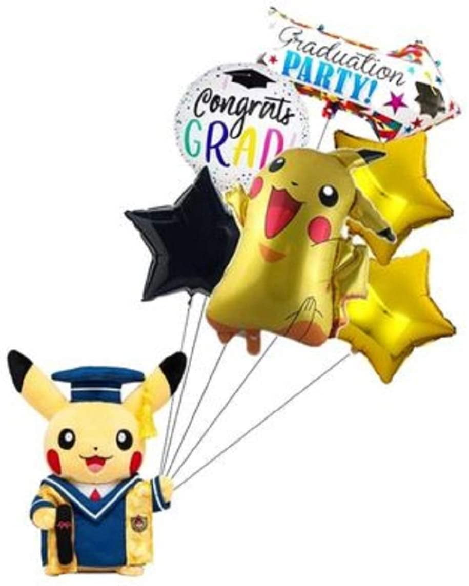 8" Pikachu Graduate Graduation Poke Plush Official Pokemon Center Dolls Toys New 