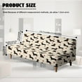 thumbnail image 2 of SCRAWLGOD Dachshund Paw Bone Print Beige Futon Covers Armless Futon Bed Cover Stretch Stay in Place Couch Furniture Protector Machine Washable Dustproof Sofa Bed Slipcover, 2 of 7