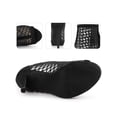 thumbnail image 2 of BLISSFUL STEP Platform Peep Toe Mesh Back Zip Stiletto Heel Sandal for Women Black (Size 7), 2 of 6
