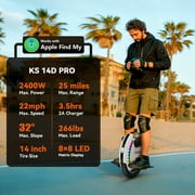 Kingsong 14DPRO Electric Unicycle for Adults City Commuter Onewheel 25 Miles Range 14 EUC 2400W Motor