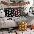 thumbnail image 6 of Halloween Pillow Covers 16x16 inch Set of 2 Happy Halloween White Ghost Decor Purple Pillow Covers Happy Halloween Sofa Bed Outdoor Car Decoration TH-14F16, 6 of 6