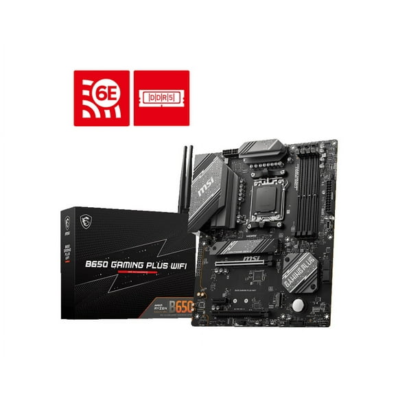 MSI AMD ATX ProSeries Motherboard, PRO B650 Gaming Plus WIFI, AM5, DDR5, WiFi 6E