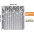 thumbnail image 4 of Ikfashoni Christmas Shower Curtain, Crystal Snowflake Gray Waterproof Fabric Bathroom Curtain, 70"X69", 4 of 7