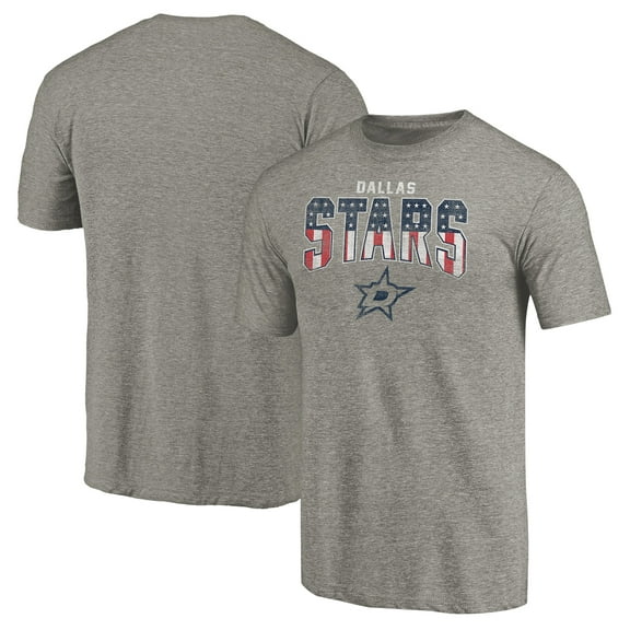 Men's Heathered Gray Dallas Stars Freedom Tri-Blend T-Shirt