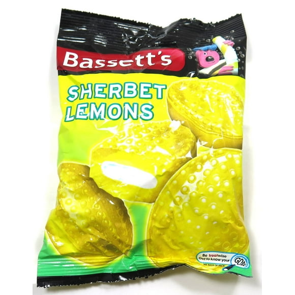 Maynard Bassetts Sherbet Lemons - bonbons au citron avec un centre de sorbet pétillant.