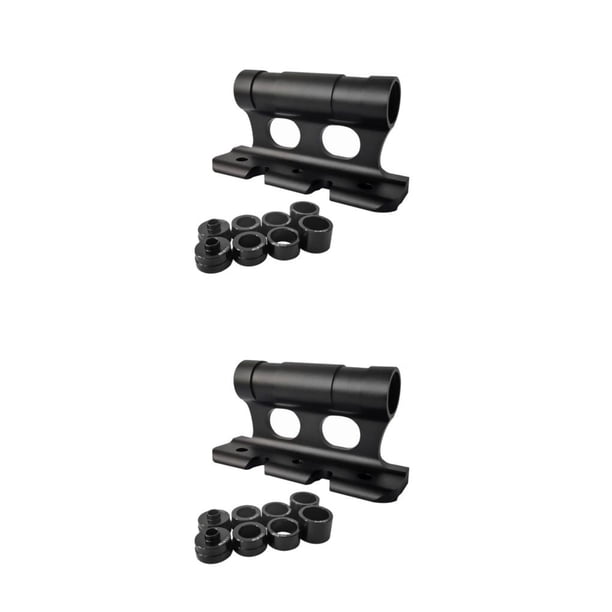 Scienceny Universal coche techo bicicleta horquilla delantera abrazadera fija aleación de aluminio bicicletas tenedores montaje soporte Negro 2piezas
