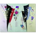 thumbnail image 1 of Ceramic Tile Mural-Wassily Kandinsky Abstract Tile Mural Modern House Construction. 40" w x 32" h using (20) 8 x 8 ceramic tiles, 1 of 3