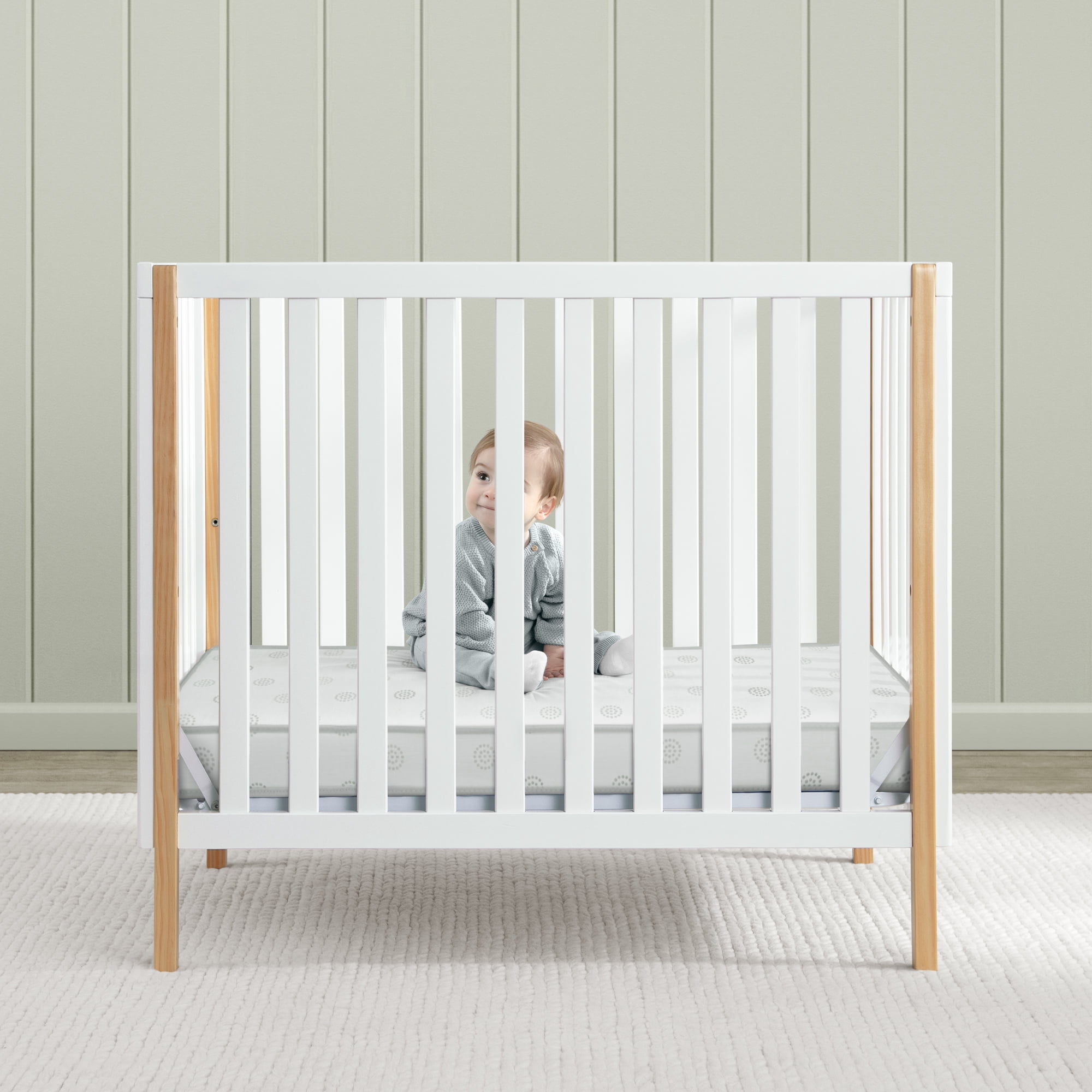 Delta Children Twinkle Galaxy 3-inch Mini/Portable Crib Mattress - Sustainably Sourced Fiber Core - Waterproof - GREENGUARD Gold Certified - 10 Year Warranty | Does Not Contain Toxic Fire Retardants