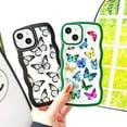 thumbnail image 3 of Compatible with iPhone 13 Butterfly Case for Women Girls,Aesthetic Cute Girly Wavy Design Soft Shockproof Cell Phone Cover for iPhone 13 (Butterfly/Blue), 3 of 8