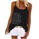 thumbnail image 2 of Puntoco Camisas ajustadas para mujer, blusas casuales sin mangas con cuello redondo y estampado a la moda para mujer, 2 of 5