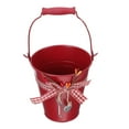 thumbnail image 4 of Iron Bucket Flowerpot Practical Flower Pot Creative Flower Planting Pot with Bowknot, 4 of 7