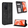 thumbnail image 2 of Compatible with TCL 205 Case Magnetic Closure Vintage Pattern PU Leather Wallet Cover with Card Slots-Black, 2 of 5
