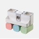 thumbnail image 1 of Soporte de pared para baño, soporte para cepillo de dientes, estante de baño de 3 tazas, 1 of 5