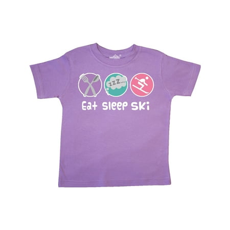 

Inktastic Skiing Eat Sleep Ski Sports Gift Toddler Toddler Girl T-Shirt