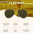 thumbnail image 3 of proSPORT Aviator Bifocal Sunglass Reader Men Women Gold Frame Brown Lens, 3 of 5