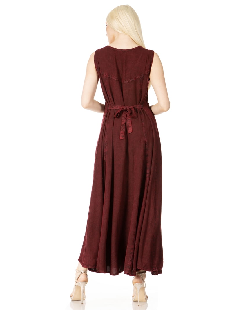 blue dress for baby girl Maya Burgundy Corsage Halter Floral Maxi Dress – Maya Deluxe