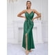 thumbnail image 5 of Vestido formal LALACAT elegante vestido largo de verano con cuello en V y abertura, 5 of 7