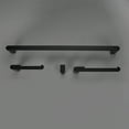 thumbnail image 2 of Globe Electric 4-Piece Matte Black Bathroom Hardware Kit, Towel Bar, Toilet Paper Holder, Towel Ring, Robe Hook (1-Pack), 2 of 8