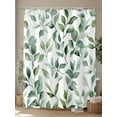 thumbnail image 4 of Shower Curtain Green Leaf Shower Curtains for Bathroom, Waterproof Polyester Shower Curtain Set with Hooks, Extra Long 72" x 96" Leaf Watercolor, 4 of 6