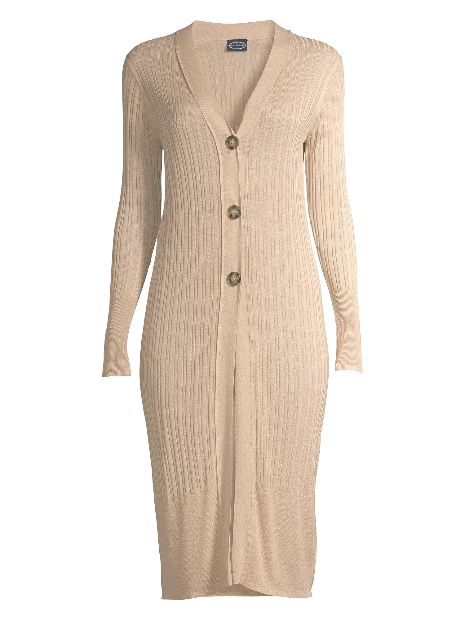 Scoop Women’s Long Cardigan Button Front Knit Sweater Scoop Women’s Long Cardigan Button Front Knit Sweater