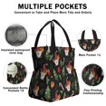 thumbnail image 3 of Black Christmas Gnome and Gift Pattern Drawstring Lunch Bag Women - Drawstring Lunch Bag Insulated for Work Office - Stain-Resistant Large Lunchbags for Women with Multi-Pockets, 3 of 6