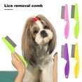 GZKN Pet Louse Comb Stainless Steel Narrow Smooth Tooth Hanging Hole