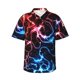 thumbnail image 1 of Balery Red And Blue Lightning Camisas hawaianas de manga corta para hombre, camisas playeras de corte holgado, camisas de vacaciones con botones,3X-Large, 1 of 7