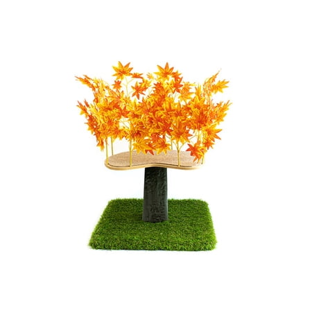 On2Pets 2ft Interchangeable Leaves Cat Activity Tree  Indoor Cat Tower  Comfy Cat Condo with Scratching Pads