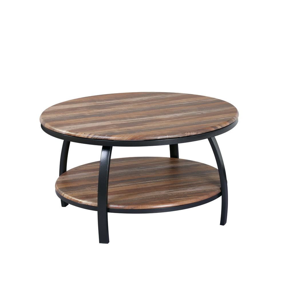 Emerald Home Carson Natural Wood and Soft Black 35" Coffee Table with