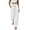 White, variant on DYTTDG Women's Drawstring Wide Leg Pants | Casual Elastic Waist Solid Color Summer Trousers with Pockets, Loose Fit Lounge Pants