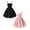 Black 1PCS & Pink 1PCS, variant on LUOGENLI 2 Pack Summer Girls Solid Color Dress with Bow Knot Sweet Sleeveless for Kids Princess Dress up for Girls 4-6 Shoes 160