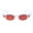 White Red Mirror, variant on Womens Narrow Cat Eye Heart Shape Side Lens Plastic Sunglasses Red Pink Mirror