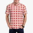 thumbnail image 5 of Yiaed Checkered Christmas With SnowflakesPrint Men's Short Sleeve Polo Shirt,Golf Polo for Men Three-Button Golf Shirt Athletic Casual Collared T-Shirt- Large, 5 of 7