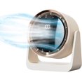 thumbnail image 2 of USB Rechargeable Mini Electric Fan with 5-Speed Touch Control, Quiet Invisible Blades, LED Display, Tilt Function - Portable Modern ABS Cooling Fan for Bedroom, Office, Dorm, Travel - White, 2 of 6