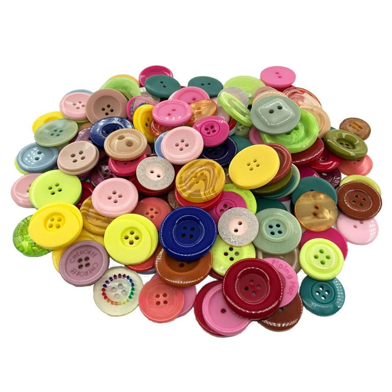 Pack of 660 Colourful Buttons, Plastic Craft Buttons, Children's