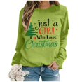 thumbnail image 4 of WEAIXIMIUNG Sweat à Capuche pour Femmes Mode de Noël Imprimé Arbre de Noël Lettre Manches Longues Col Rond, 4 of 5
