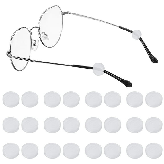 Glasses Ear Grip, Eye Glasses Silicone Ear Grippers Holder Round Anti-Slip Grip Hooks - 12Pair & Clear