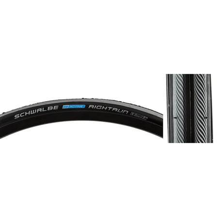 Schwalbe Tires Rightrun Active Lite K-Guard 26X7/8 Bk/Gy/Bsk Bknroll Wire