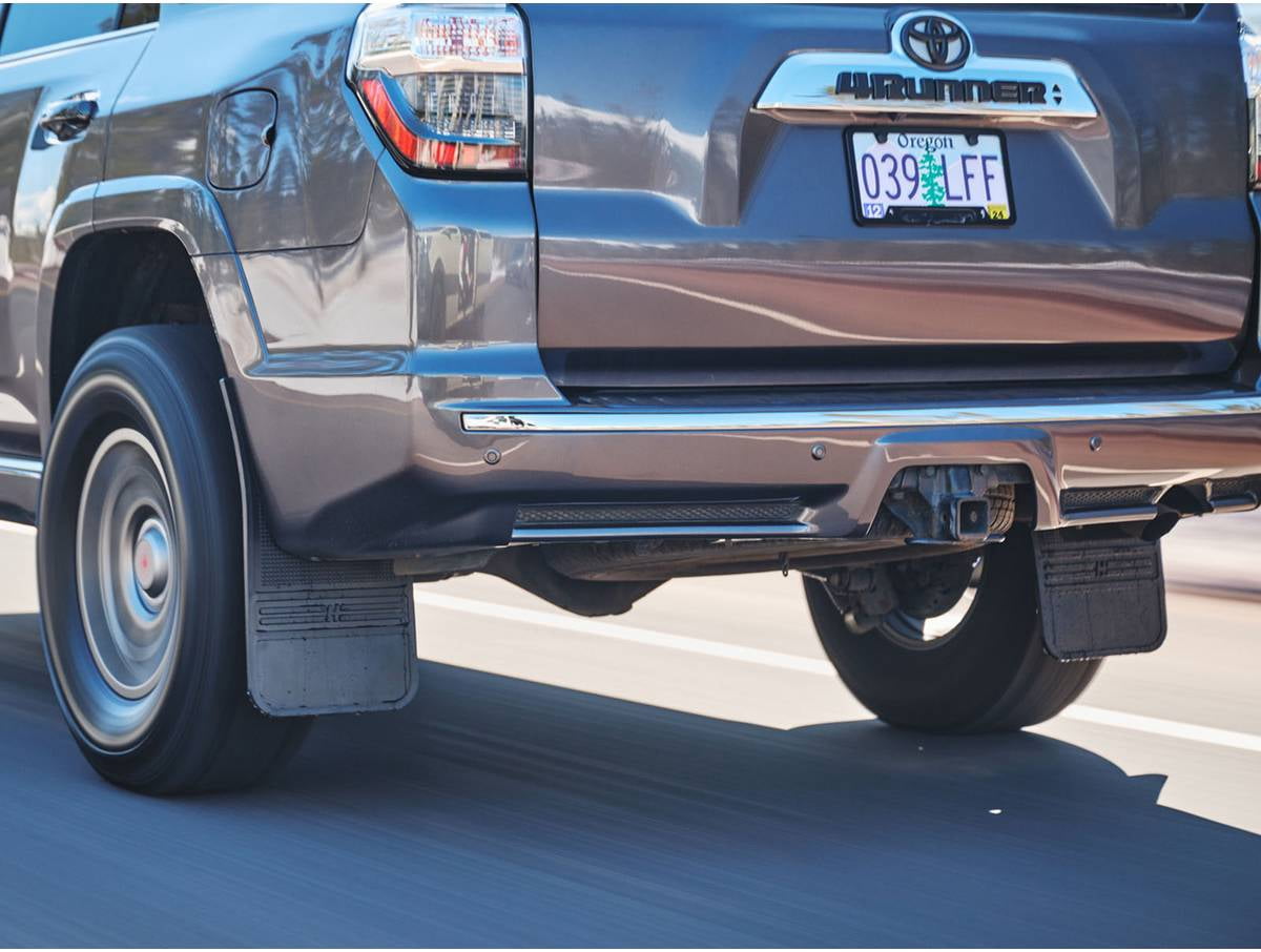 Husky Liners 55101 Rear MudDog Mud Flaps with Brushed Stainless Steel Weights