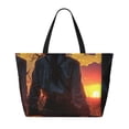 thumbnail image 2 of Easygdp Sunset Western Cowgirl Bolsa de Viaje de Playa de Gran Capacidad, Bolsa Tote Perfecta para la Playa, Escapadas de Fin de Semana y Viajes, 2 of 7