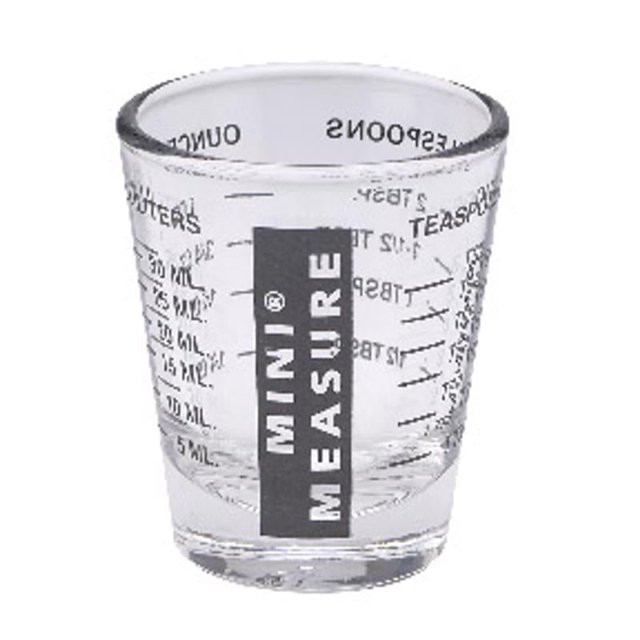 Vaso medidor Harold Import Glass negro de 30 ml (paquete de 12)