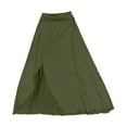 thumbnail image 4 of EDFBUYKRS Female Skirts Womens Fall Skirts 2026 Petite Women Fashion Solid Casual Elegant Ruffled High Waist Long Sport Dress, 4 of 8